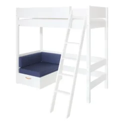 Manis-h FENRIS Combi Hoogslaper Met Lattenbodem Met Slaapbank - 90 x 160 cm - Snow White