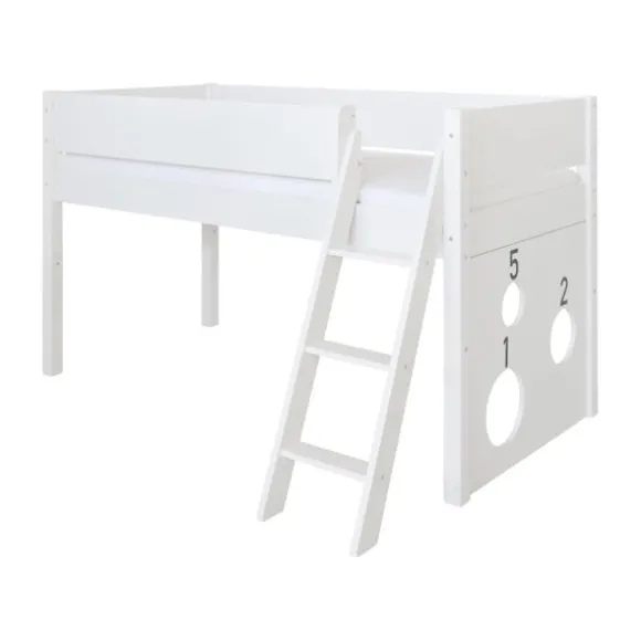 Manis-h SOL Combinatie Halfhoog Bed Met Lattenbodem En Ballbord - 90 x 200 cm