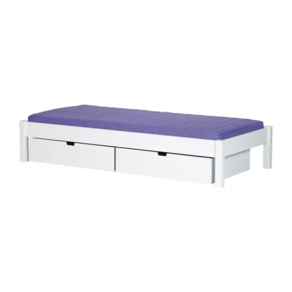 Manis-h Ull Combinatiebed Incl. Lades - 90 x 160 cm - Snow White