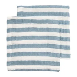 Meyco Baby Gingko Monddoekjes - 2 Stuks - 30 x 30 cm - Pre-Washed Hydrofiel - Offwhite/Soft Sand