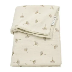 Meyco Baby Gingko Wiegdeken - 75 x 100 cm - Pre-Washed hydrofiel - Soft Sand | Babypark
