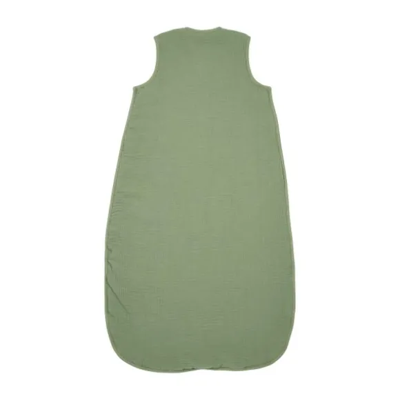 Meyco Baby Uni baby slaapzak gevoerd - pre-washed hydrofiel - olive green - 60cm | Babypark