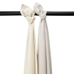 Meyco Baby Uni Inbakerdoek - 2 Stuks - Soft Sand/Greige
