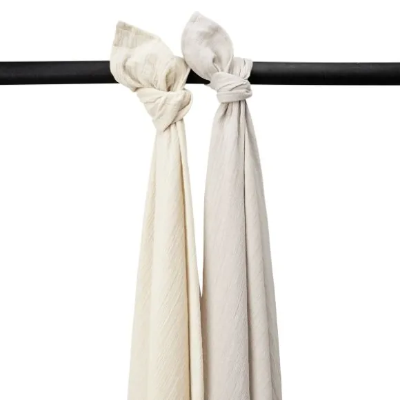 Meyco Baby Uni Inbakerdoek - 2 Stuks - Soft Sand/Greige