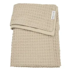 Meyco Baby Waffle Ledikantdeken - 100 x 150 cm - Sand