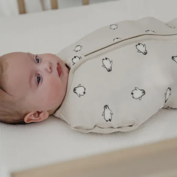 Meyco Cocoon Inbakerslaapzak - 4-8 Mnd - Penguin - Soft Sand