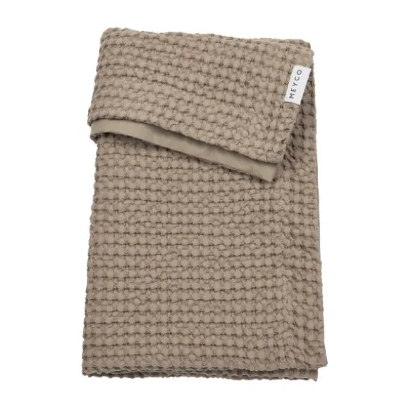 Meyco Ledikantdeken - Waffle Cotton - Olive Green - 100x150 cm