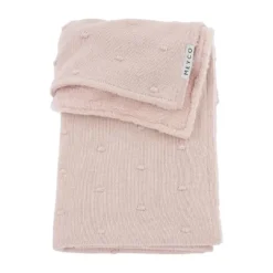 Meyco Mini Knots Fleece Ledikantdeken 100 x 150 cm Soft Pink