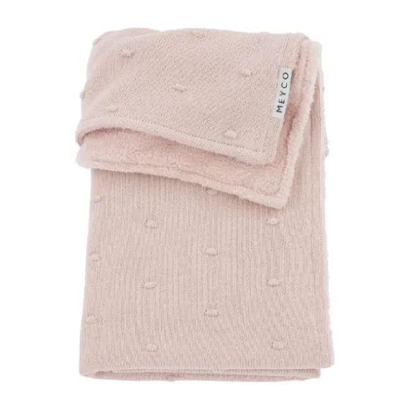 Meyco Mini Knots Fleece Ledikantdeken 100 x 150 cm Soft Pink