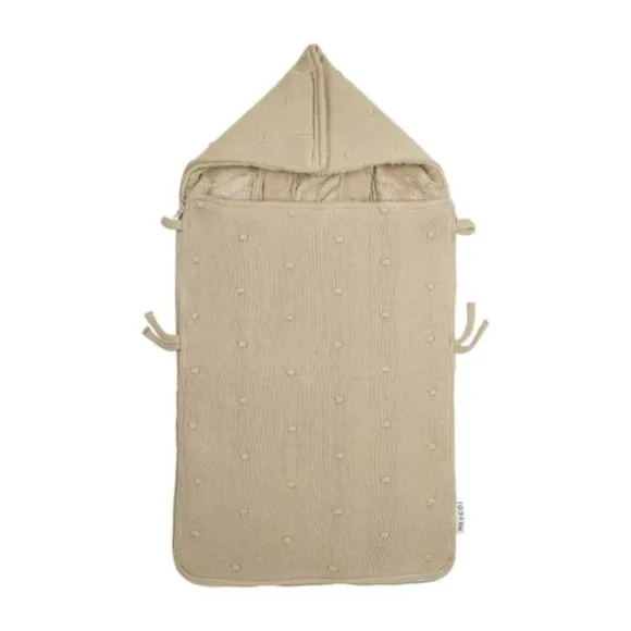 Meyco Mini Knots Voetenzak - Sand