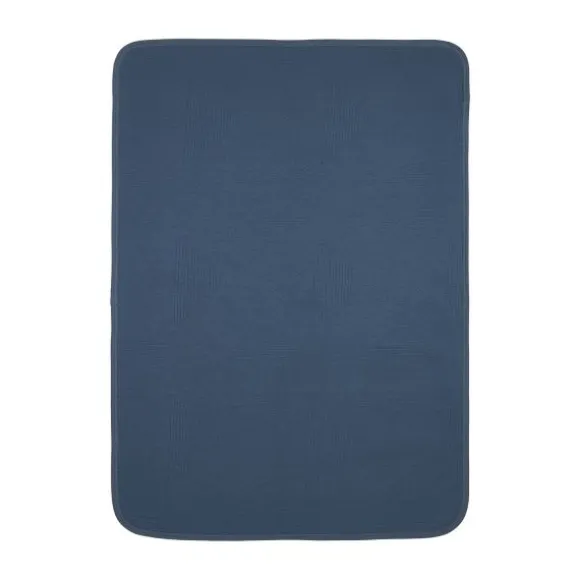 Meyco Pure Deken Gebreid - 100 x 150 cm - Jacquard - Indigo