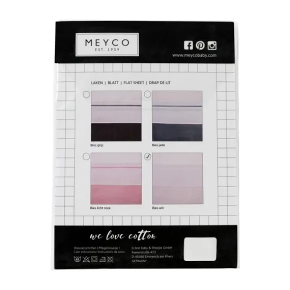 Meyco Wieglaken Wit Met Bies Wit 75 x 100 cm