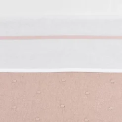 Meyco Wieglaken Wit Met Bies 75 x 100 cm Soft Pink