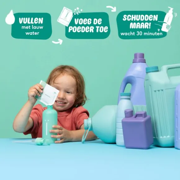 Naïf Pump Bottle + Shampoo Navulpoeder