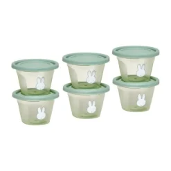 Nijntje Bewaarpotjes Set - 120 ml - 6 Stuks - Groen