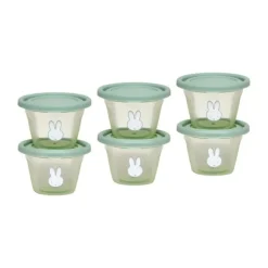 Nijntje Bewaarpotjes Set - 120 ml - 6 Stuks - Groen