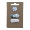 Ootje Kadootje Babyhaarclipjes - 2 Stuks - Pailletten Groen/Zilver