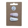 Ootje Kadootje Babyhaarclipjes - 2 Stuks - Pailletten Bloem Roze/Zilver