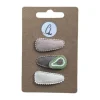 Ootje Kadootje Babyhaarclipjes - 3 Stuks - Groente Avocado/Nude/Ecru