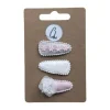Ootje Kadootje Babyhaarclipjes Chiffon - 3 Stuks - Roze/Glitter/Ecru