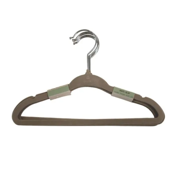Puck Kledinghanger - 6 stuks - Velours Zand