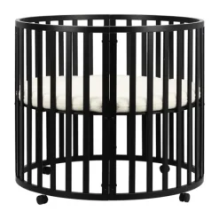 Puck Ronde Box - Zwart - Inclusief Matras