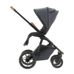 Qute Q‑Rider Plus Kinderwagen 4-in-1 ‑ Denim Blue | Kidsriver Curve Autostoel ‑ Black | Kidsriver Isofix Base