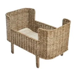 Smallstuff Poppenbed - Rosaline - Natural Seagrass