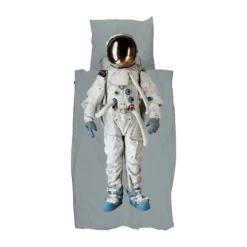 Snurk Dekbedovertrek - Astronaut - 140x200/220 cm - Grijs