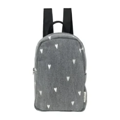 Studio Noos Mini Rugzak - Denim Grey Hearts