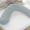 Theraline Gebreid Katoen Voedingskussen Nevel Blauw