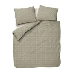 Town & Country Gingham Dekbedovertrek - 140 x 220 cm - Olive