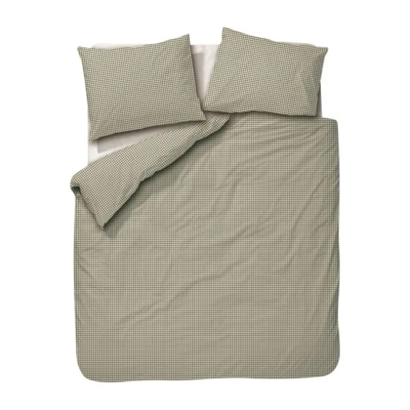 Town & Country Gingham Dekbedovertrek - 140 x 220 cm - Olive