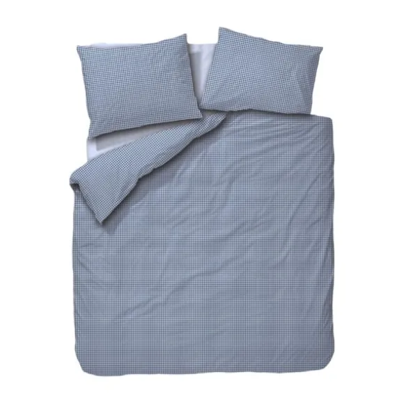 Town & Country Gingham Dekbedovertrek - 140 x 220 cm - Old Blue