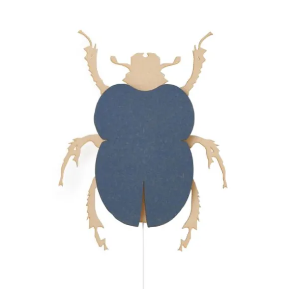 Van Tjalle en Jasper Beetle Muurlamp - Naturel / Blue