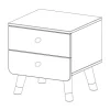 Vipack Billy Nachtkastje Satin White