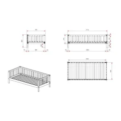 Vipack Kajuitbed - Fritz - 90 x 200 cm - Milky Pine