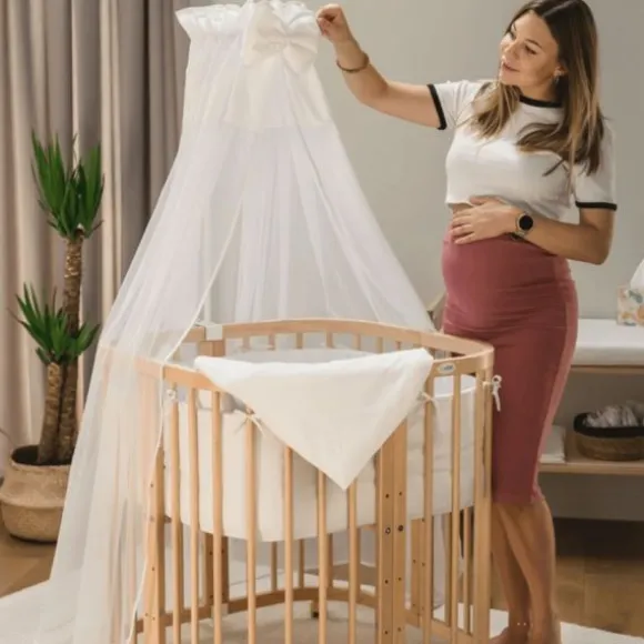 Waldin Hoeslaken Set - W2 - Wit - Voor 7-in-1 Babybedje