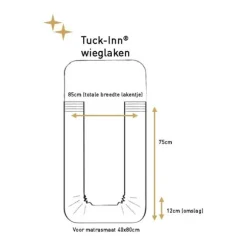Witlof For Kids Plooien Tuck-Inn Wieglaken - 40 x 80 cm - Wit