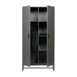 Woood Morris Kast 2-Deurs Grenen Leem