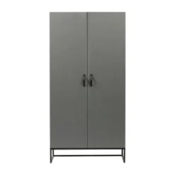 Woood Morris Kast 2-Deurs Grenen Leem